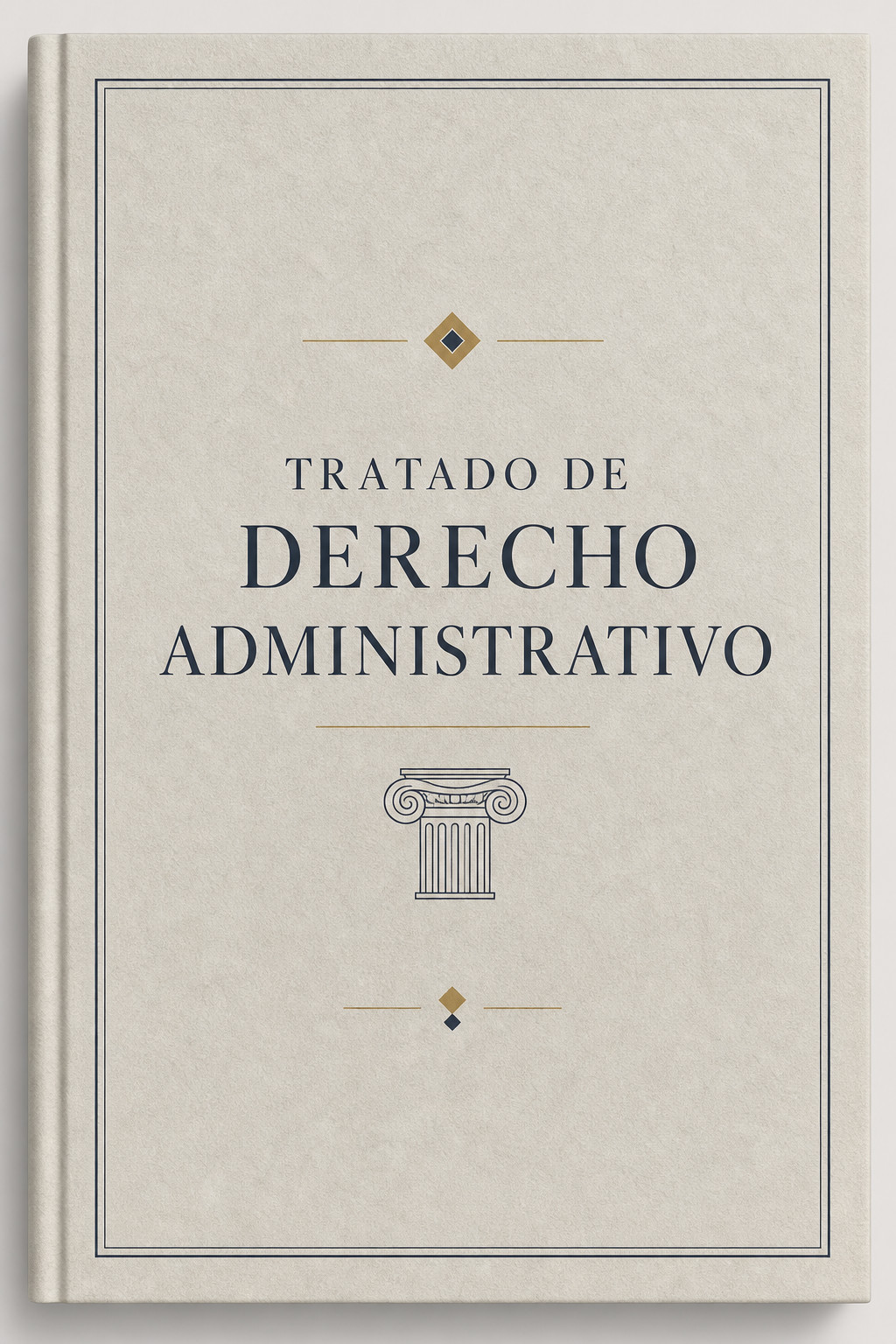 Portada editorial en tonos neutros sobre Derecho Administrativo