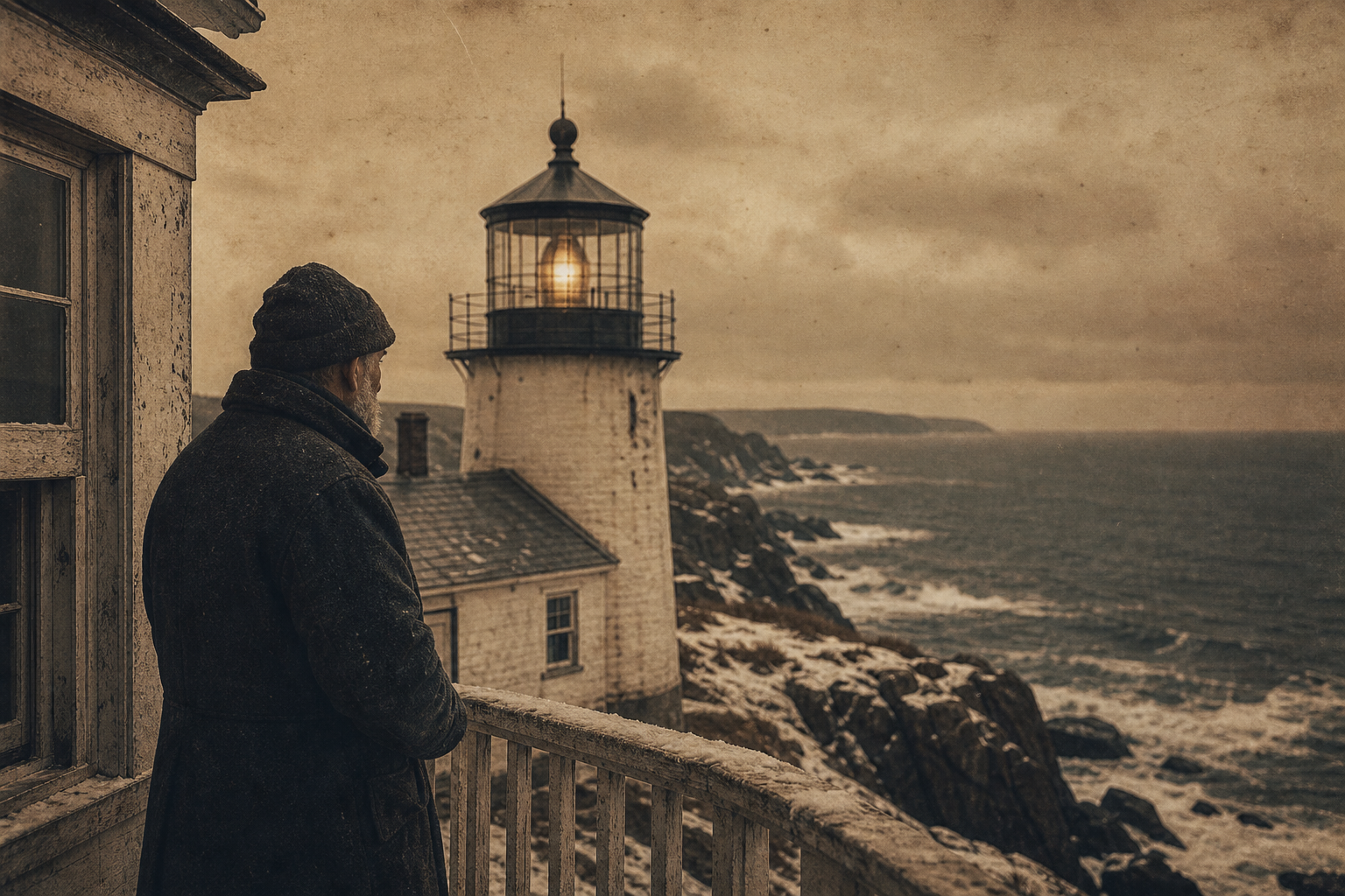 The night watch in winter archival keeper story image