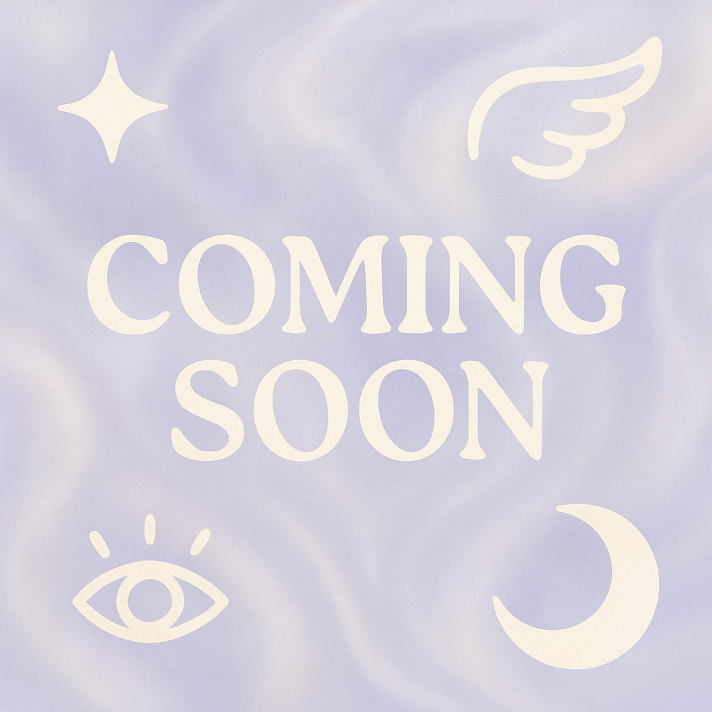 Coming soon placeholder for local vendors, gently spiritual and mysterious, styled to match Sky's inviting, pearly theme