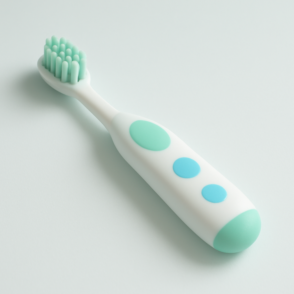 Kids toothbrush with compact head and playful handle