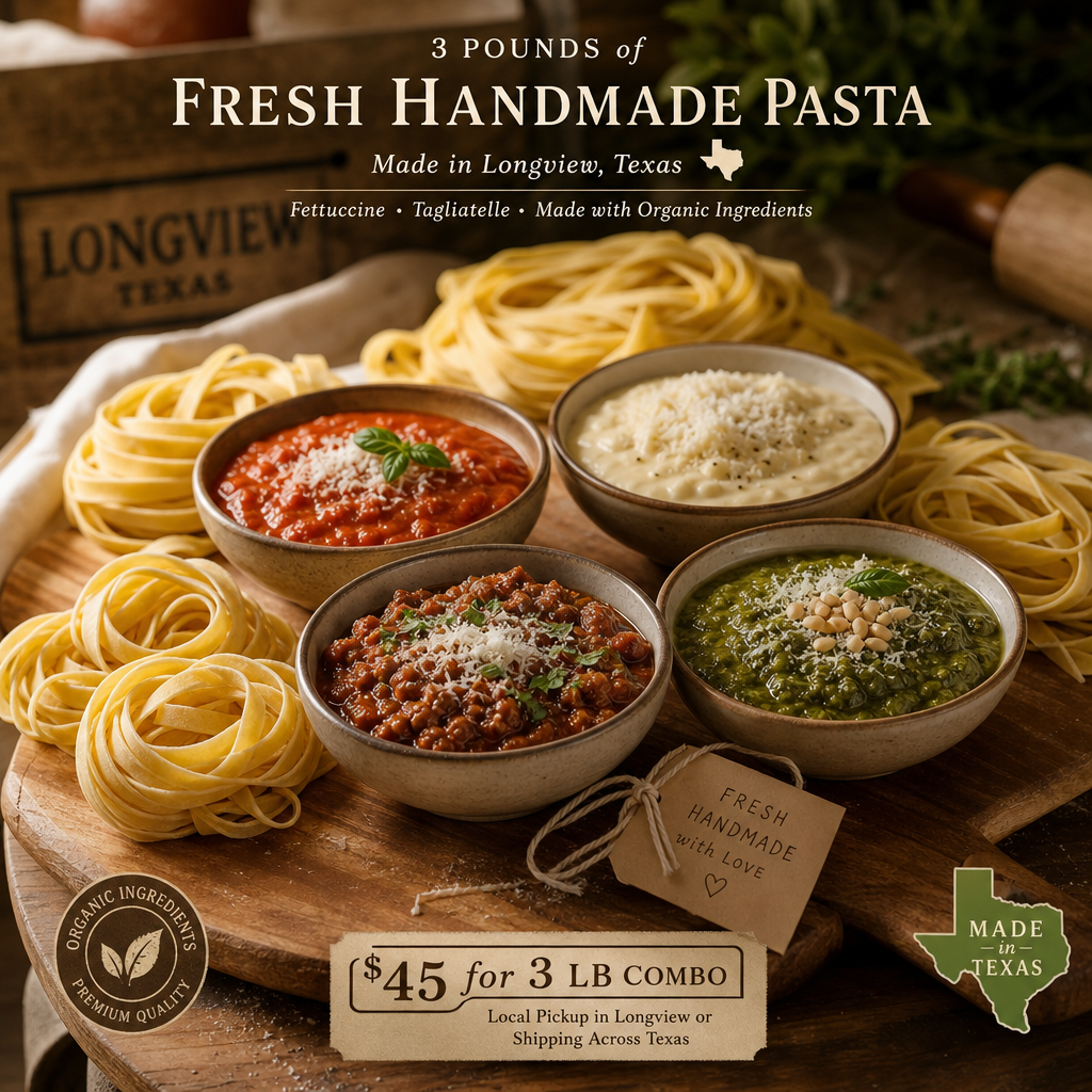 3 lb Organic Pasta Bundle (max. 2 bolognese)