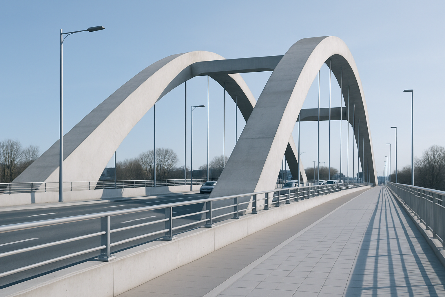 Puente urbano con soluciones de movilidad