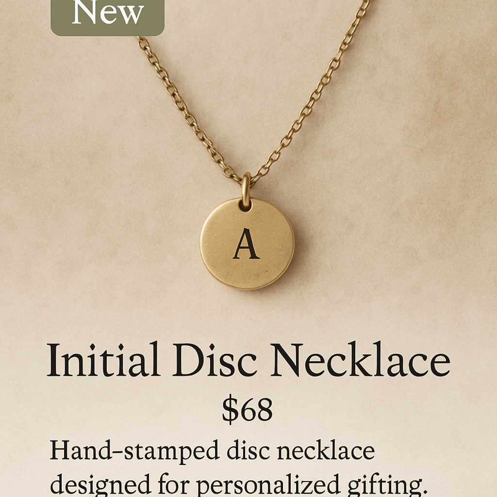 Initial Disc Necklace