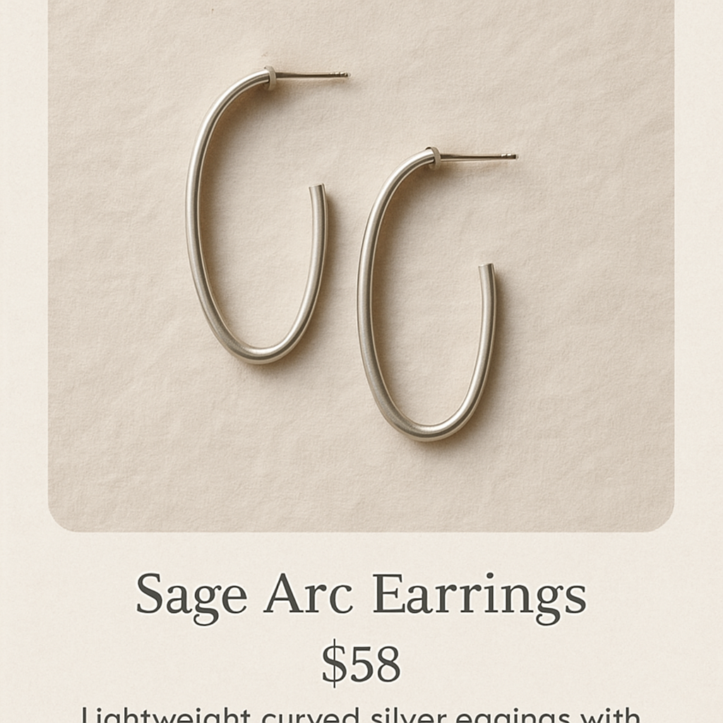 Sage Arc Earrings