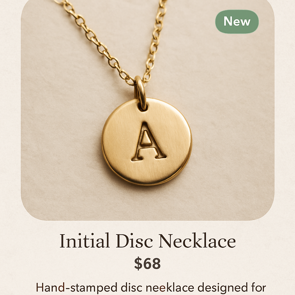 Initial Disc Necklace