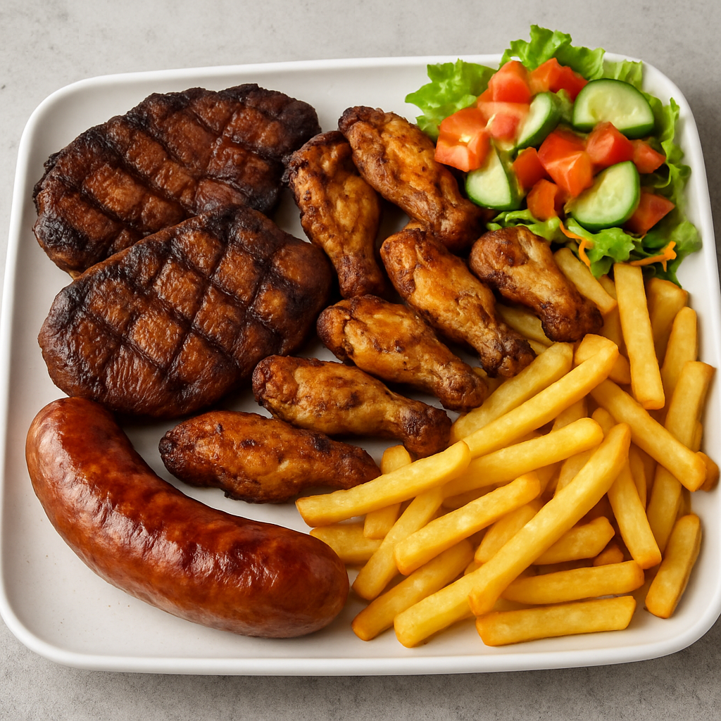 Beef x2 + 6 Wings + Sausage + Fries + Salad braai item