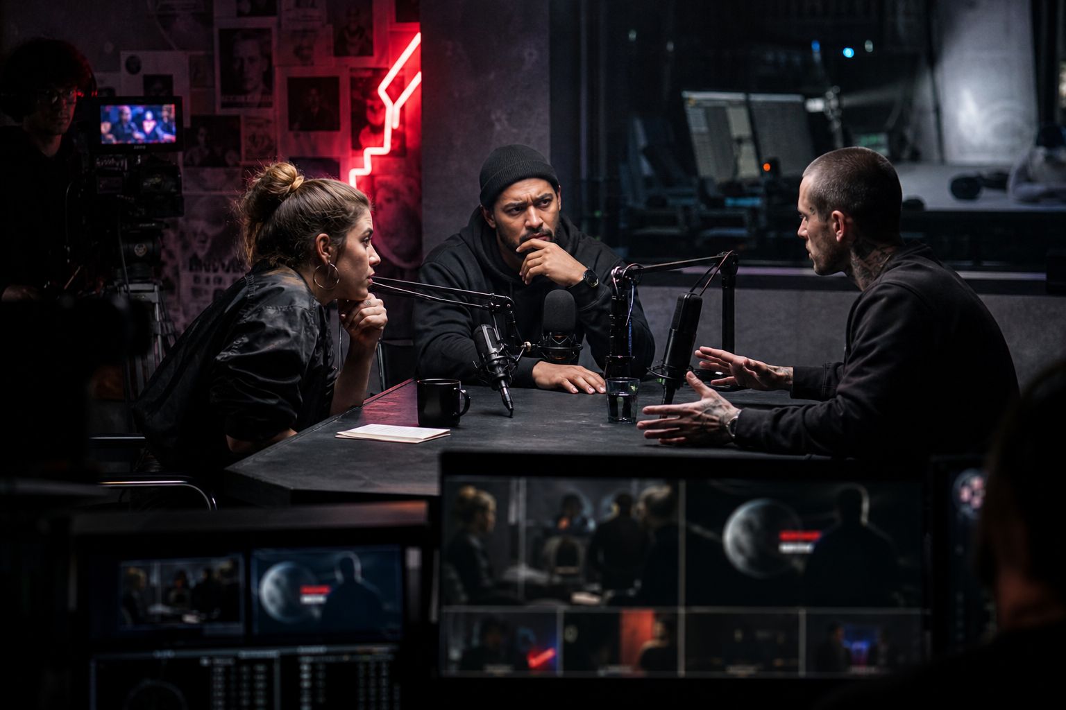 Studio debates show format visual