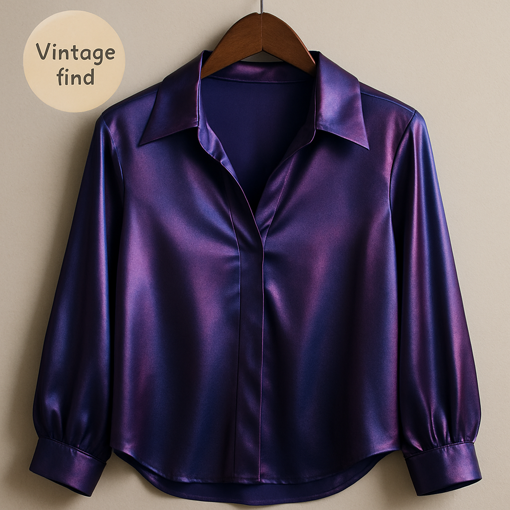 Disco Night Satin Blouse