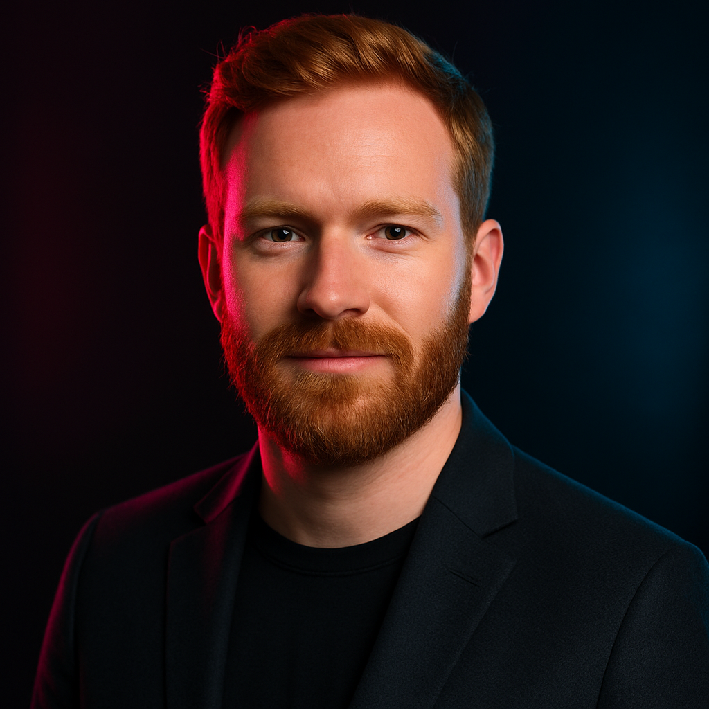 James Mitchell, Performance Engineer at Netflix with red beard