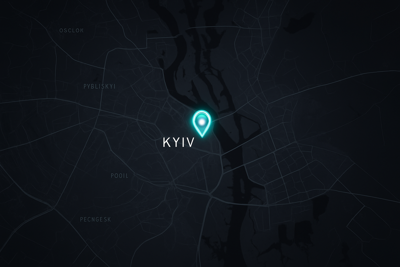 Interactive map of Kyiv Frontend Night venue location with location pins marking the event venue in central Kyiv