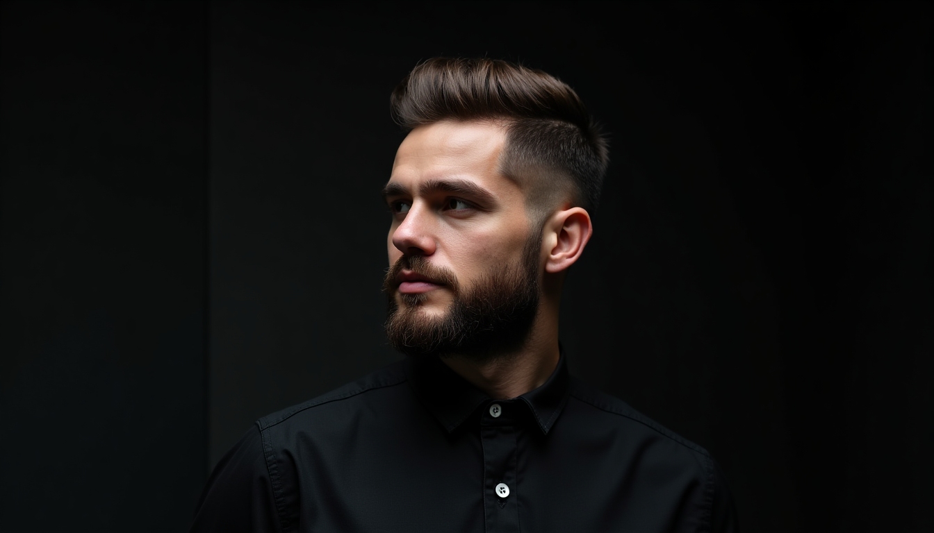 Classic side part with tapered sides and refined comb lines