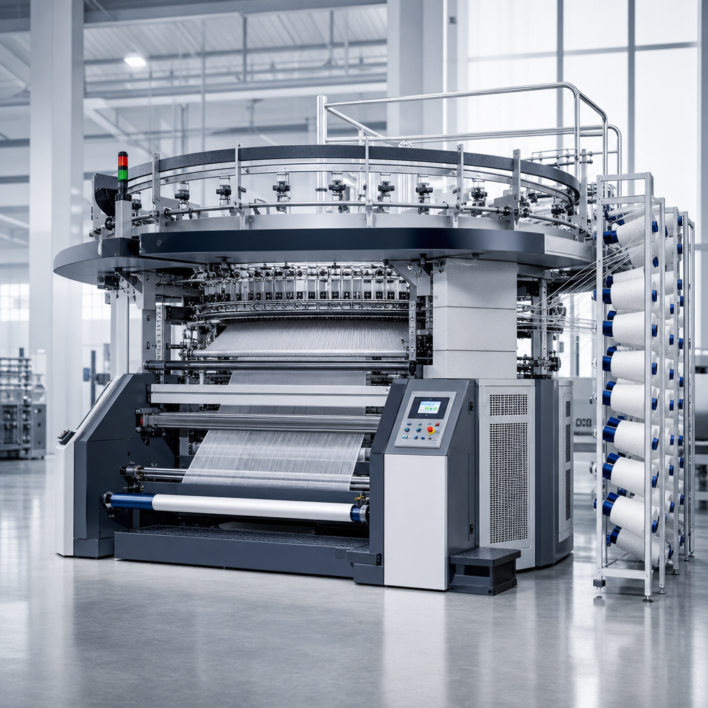 Premium warp knitting machine with steel frame and precision guide rails