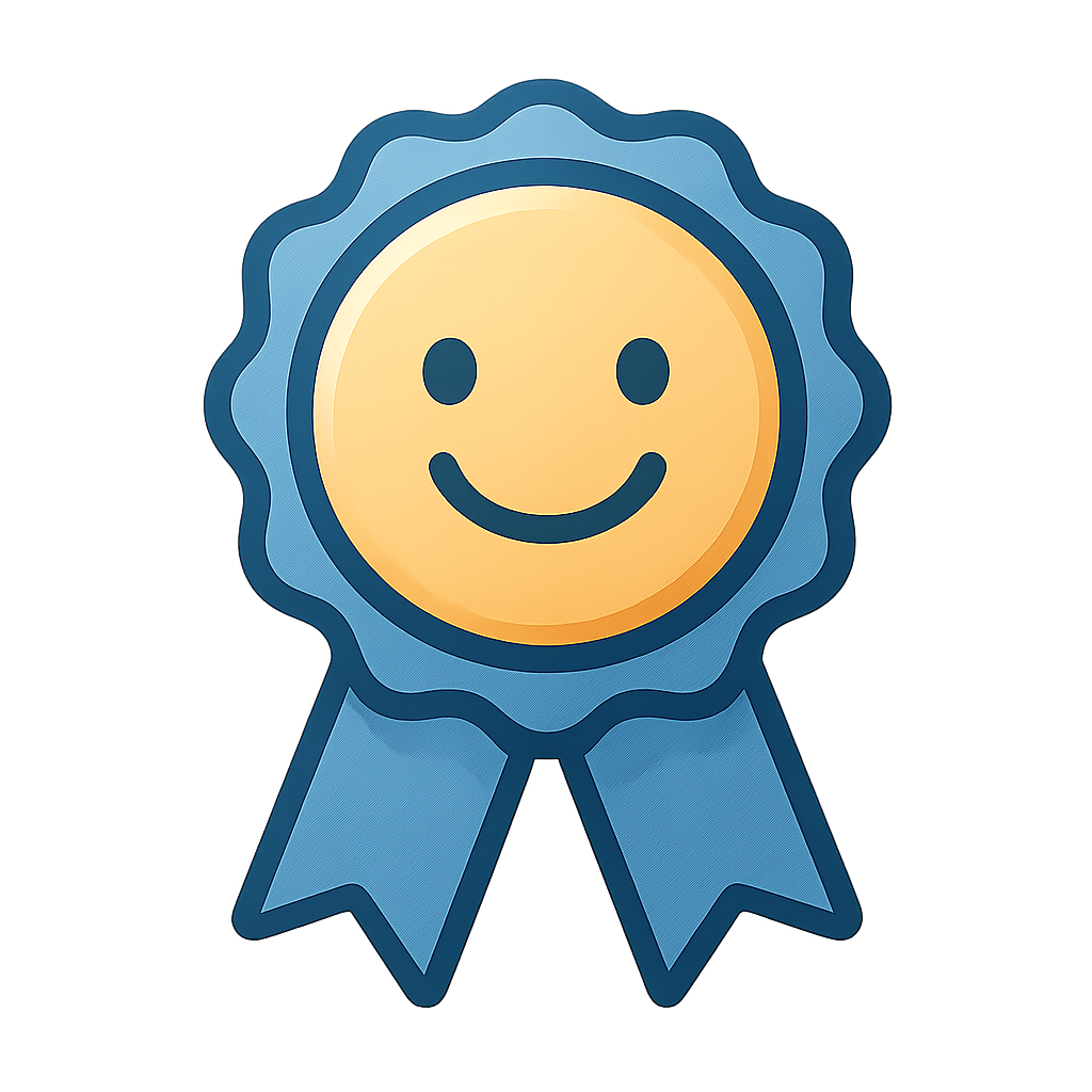Customer satisfaction badge icon