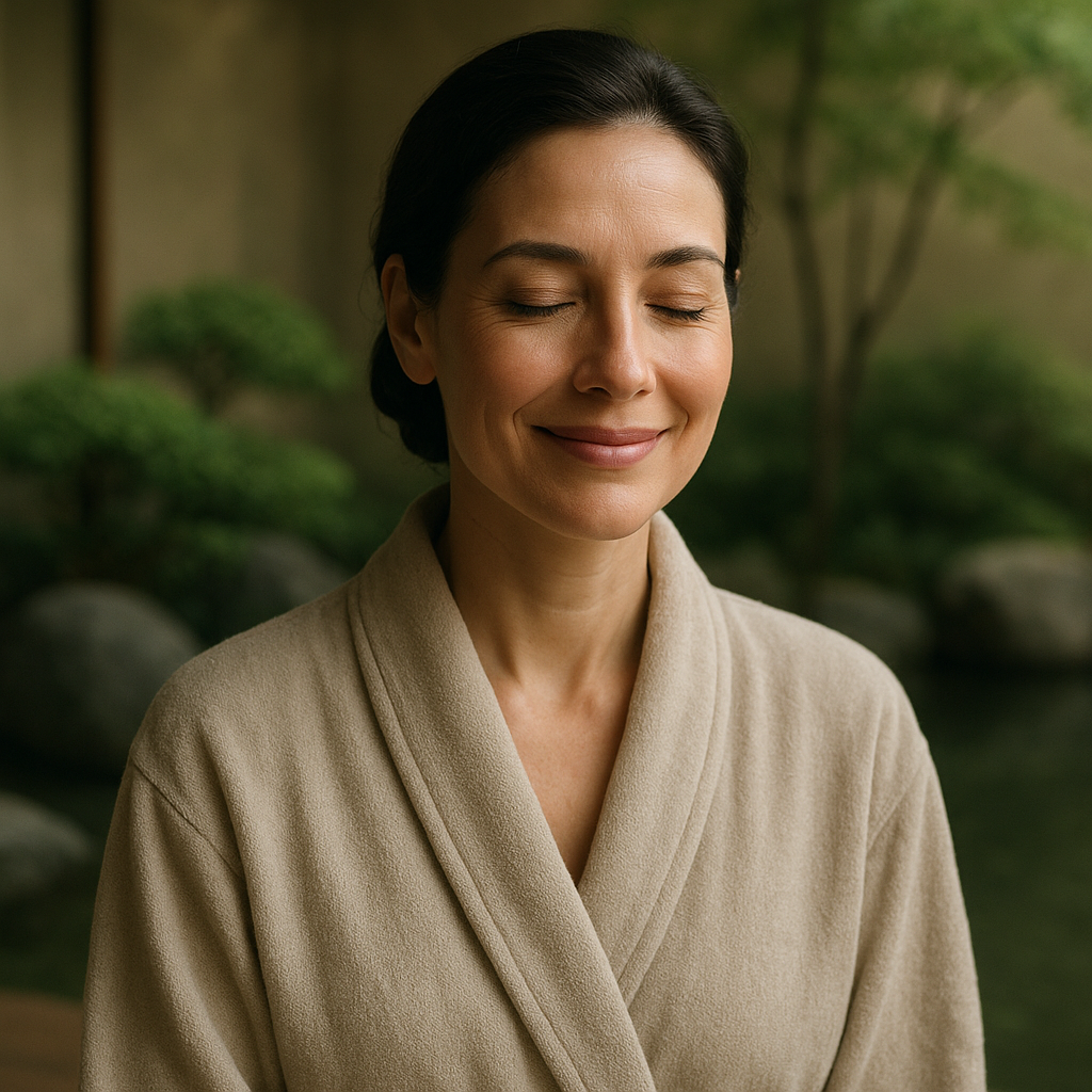 Portrait of a satisfied guest at the spa