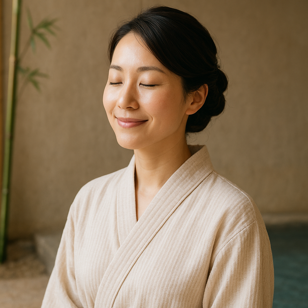 Portrait of a happy guest enjoying the spa