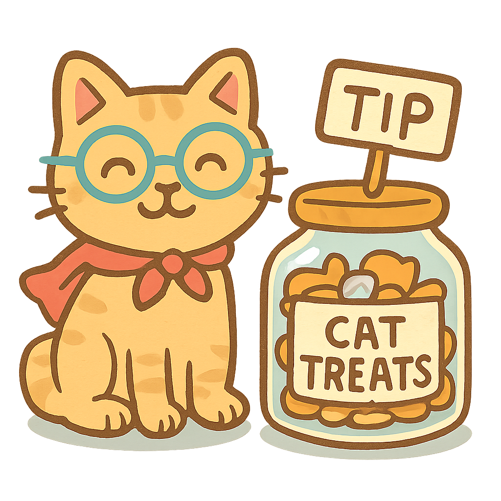 Tip jar for cat treats