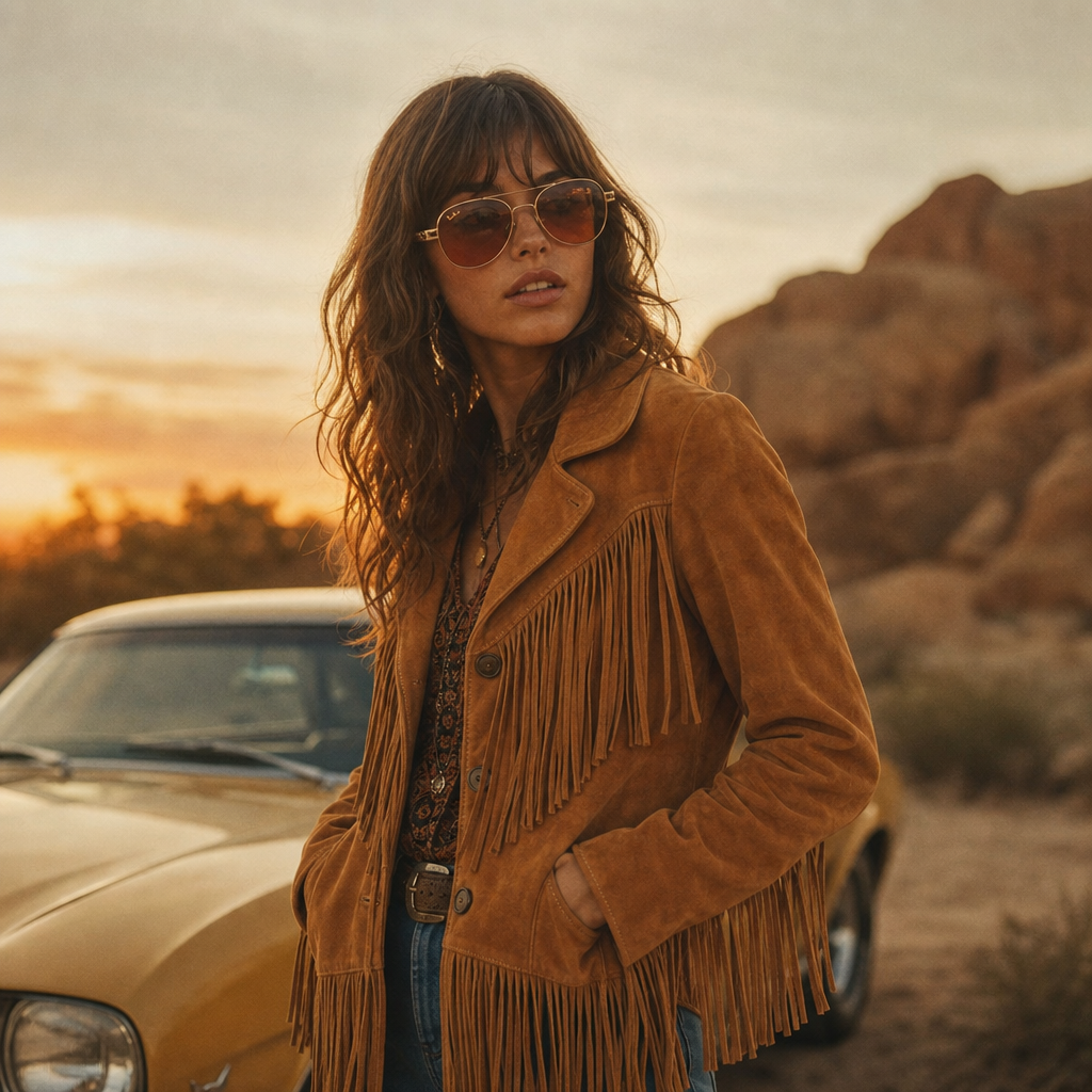 Sunset Suede Fringe Jacket