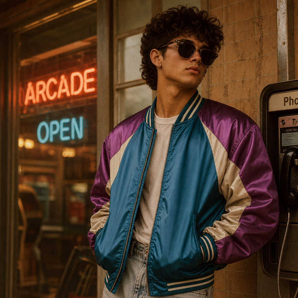 Electric Avenue Satin Bomber