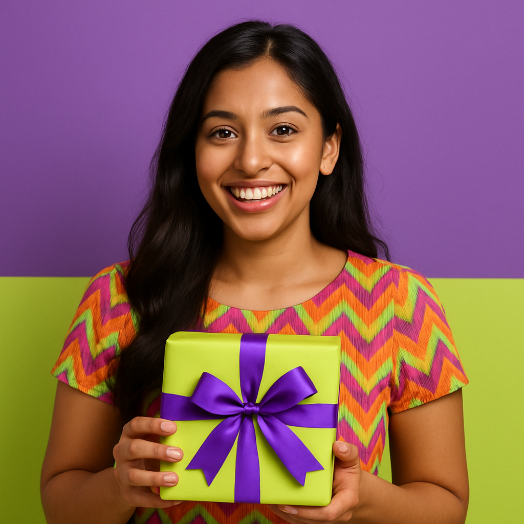 Portrait of Rachel Patel, gift shopper