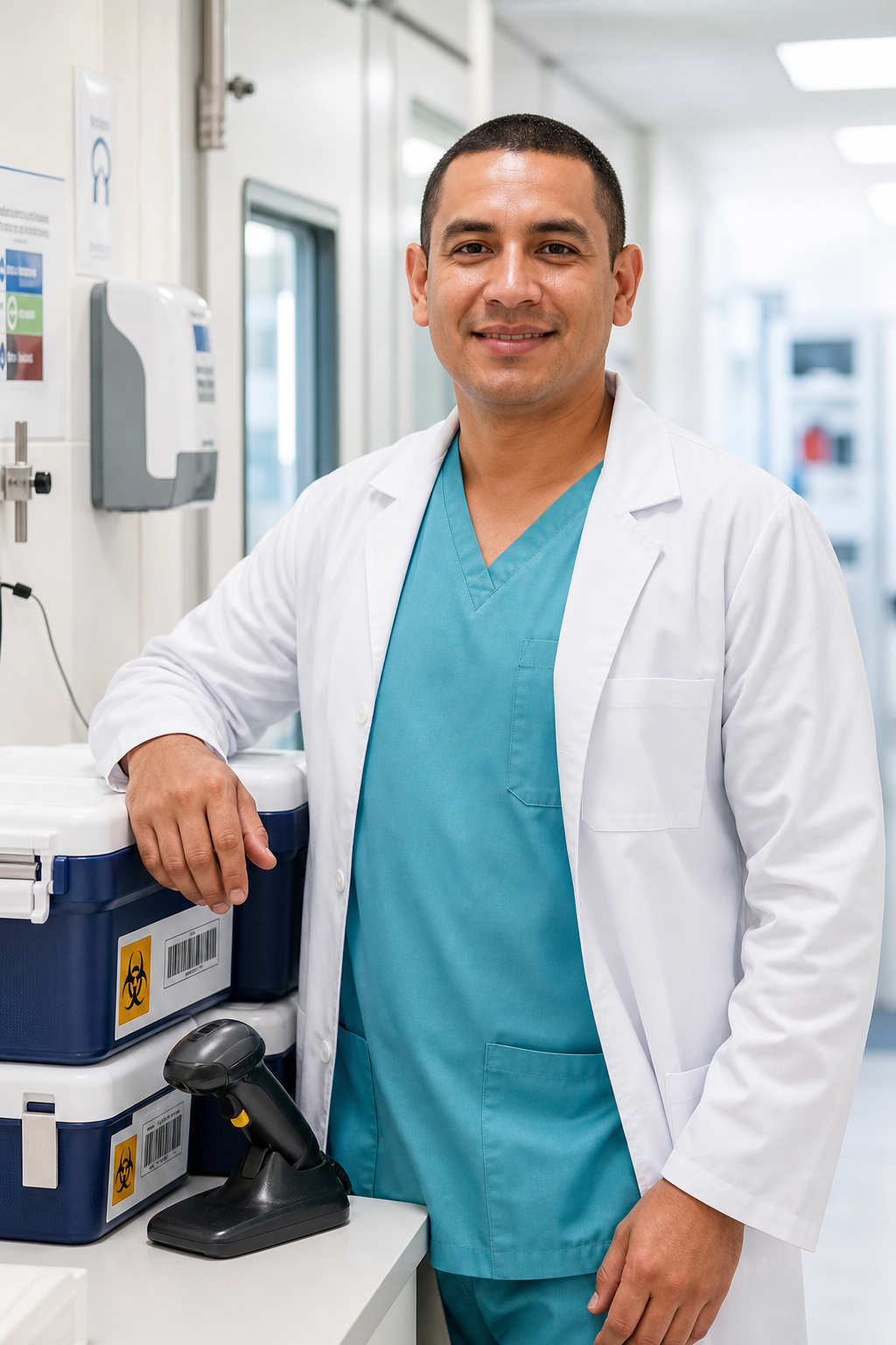 Portrait of Tec. Diego Salazar, Sample Logistics Supervisor