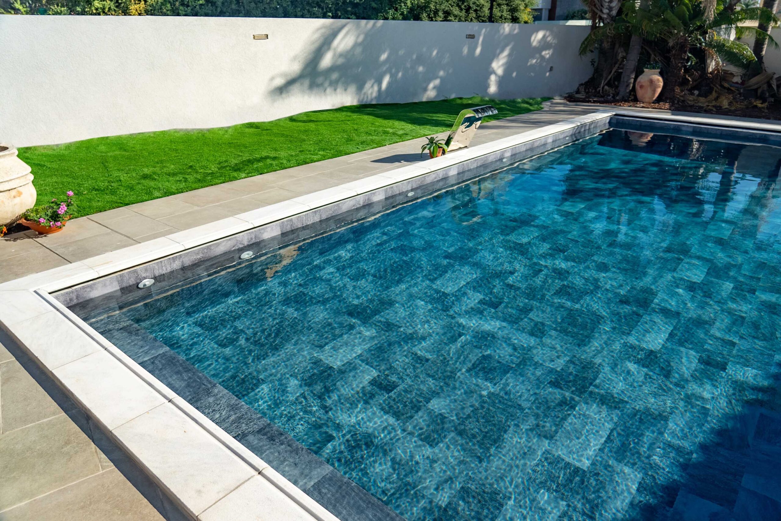 Stone Tile Grey reinforced PVC membrane finish with mineral-inspired texture and clean architectural tone