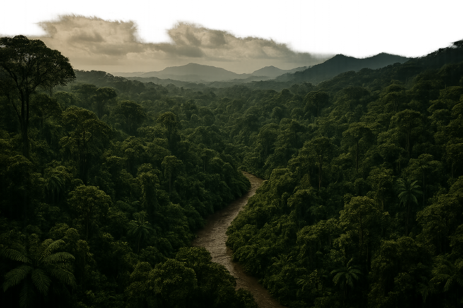 Cinematic view of Amazon Jungle