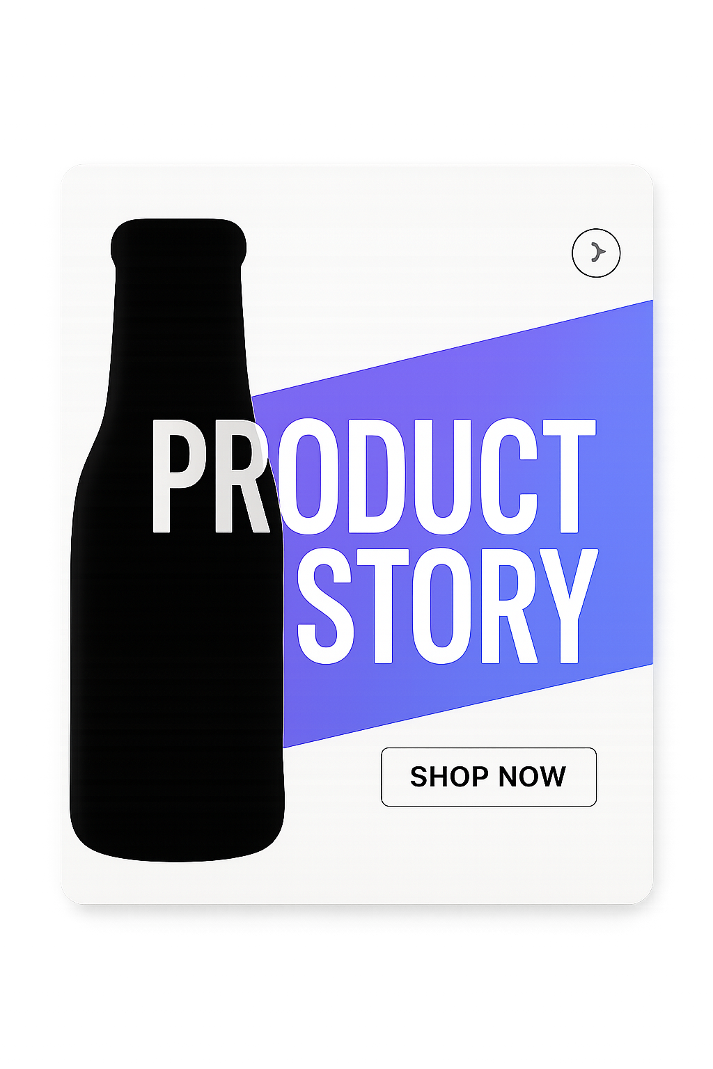 Premium product story post mockup with clean typography and gradients