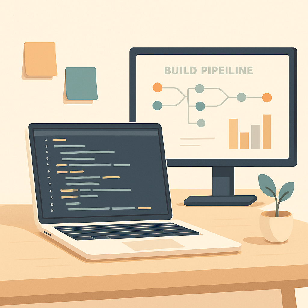 现代开发工作台与代码可视化插图