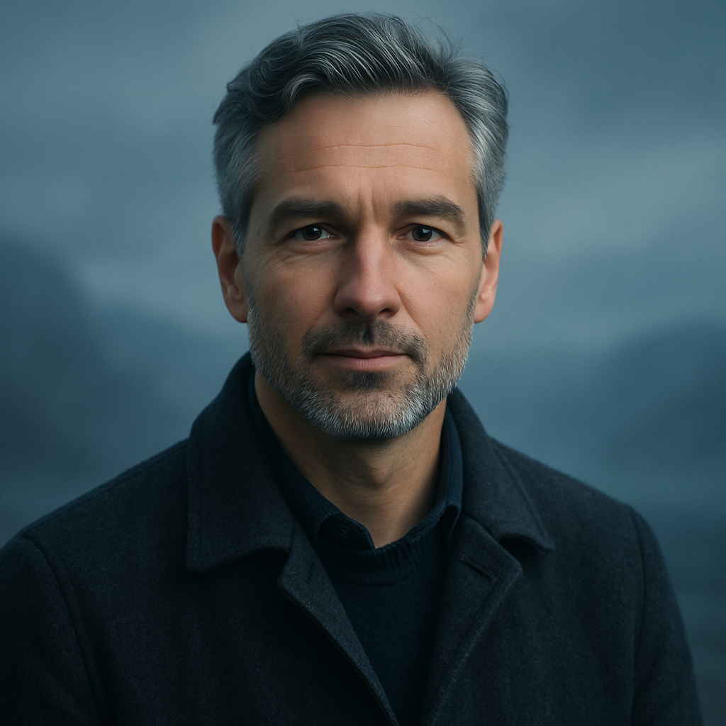 Portrait of a middle-aged man with salt-and-pepper hair