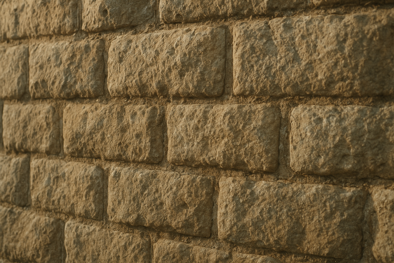 Close-up of salt-worn lighthouse masonry blocks and mortar lines