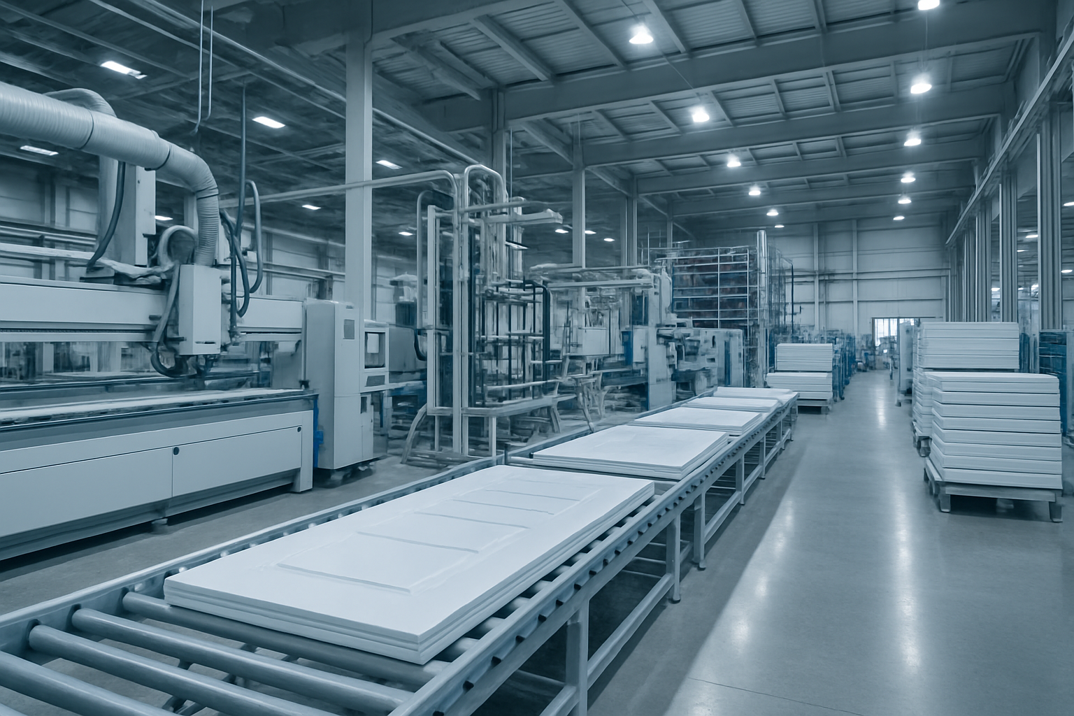 Nhà máy sản xuất cửa nhựa hiện đại