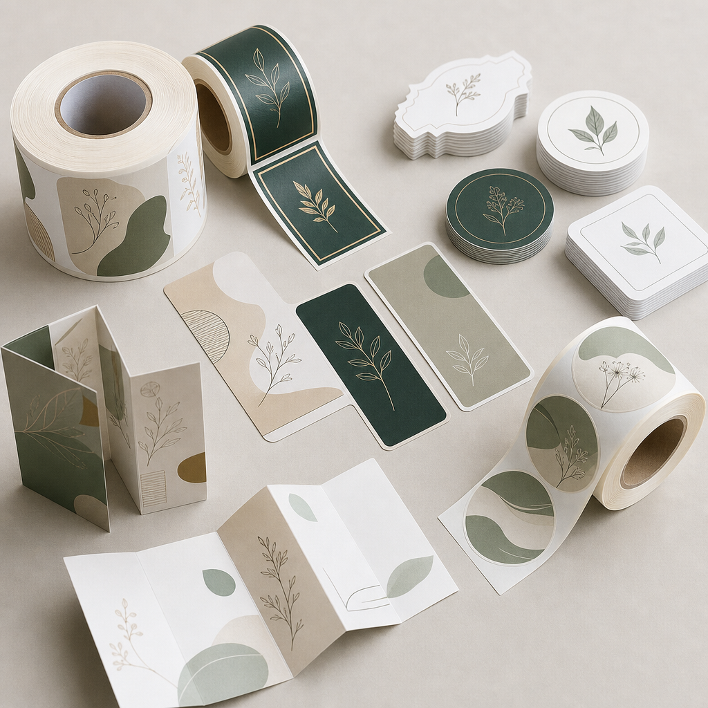 Label and insert system packaging sample