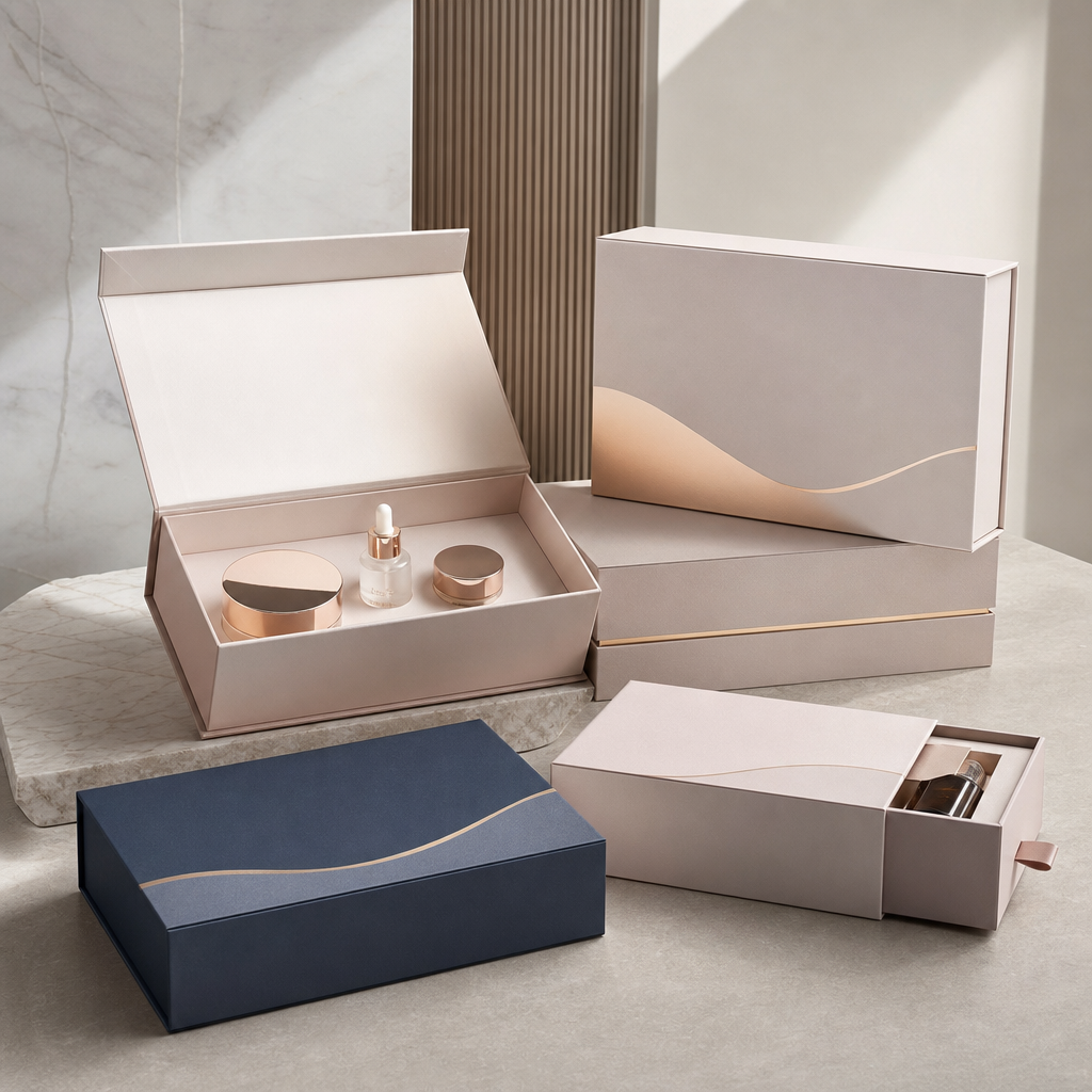 Gift box presentation packaging sample