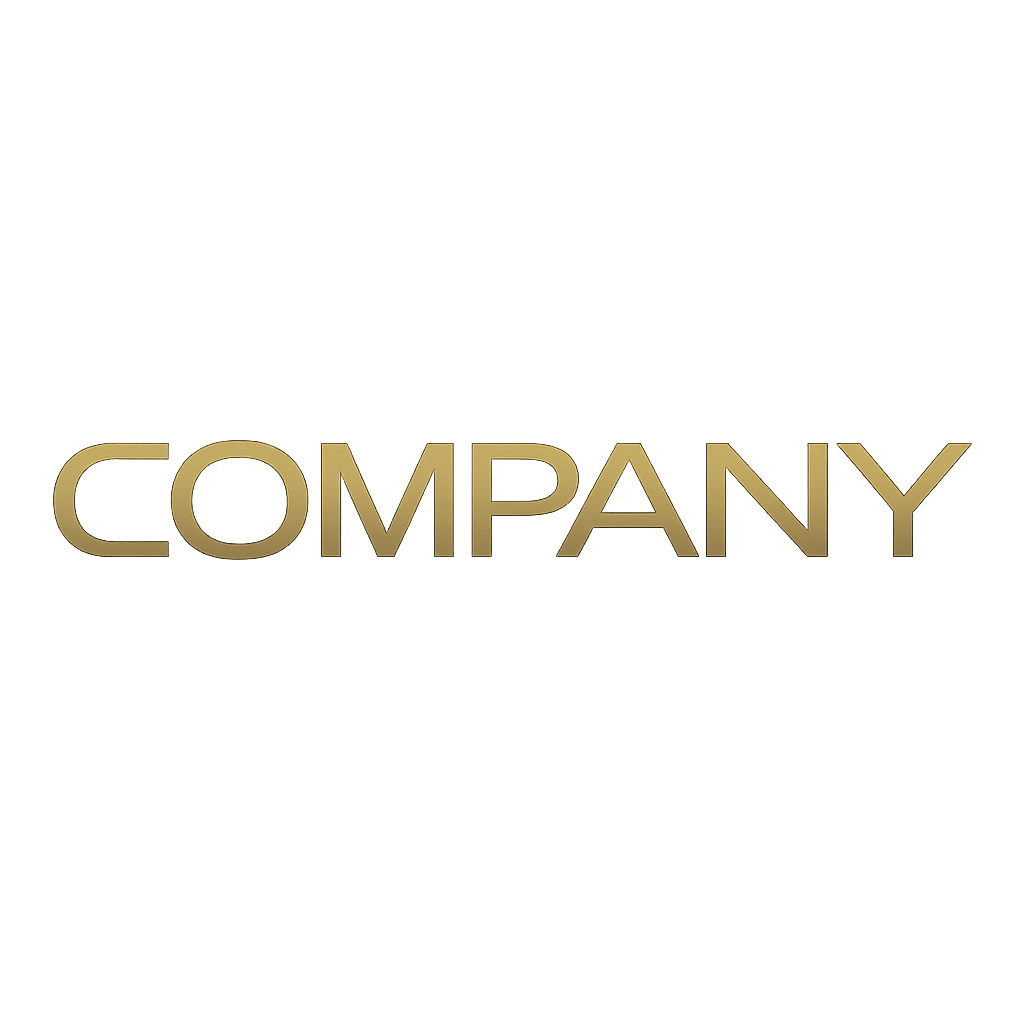 Logo corporativo de Oracle en dorado metálico con estilo sobrio sobre fondo transparente