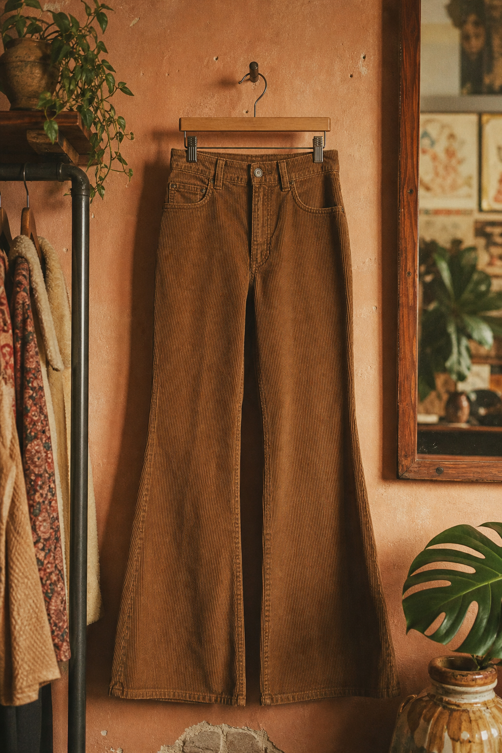 Vintage Corduroy Flare Trousers product photo