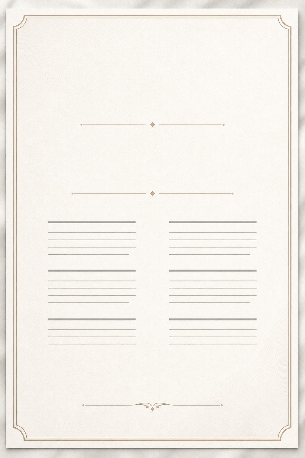 Tall certificate mockup for European Union flame-retardant documentation, featuring a centered title area and understated divider lines.