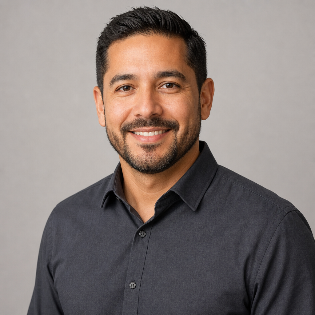 Portrait of Daniel Reyes, small business owner