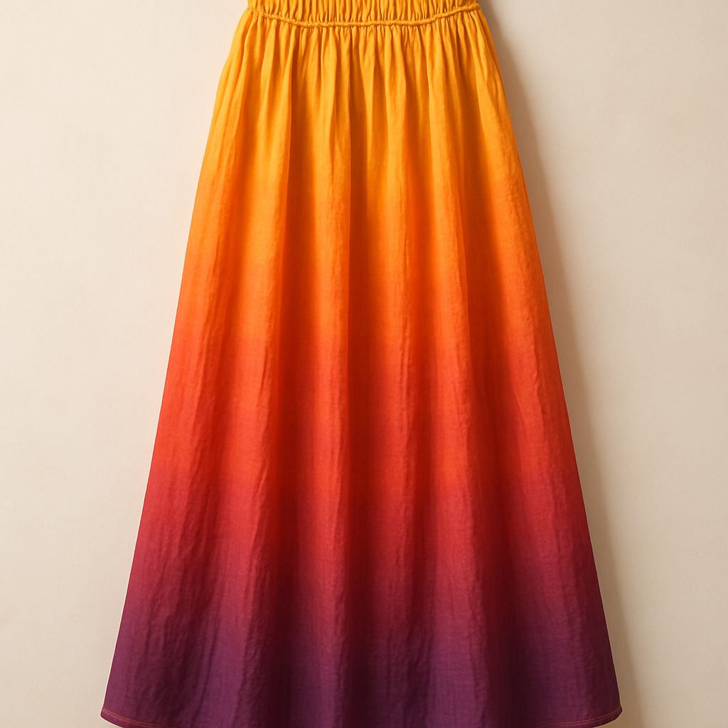 Sunset Maxi Skirt - sunset colors