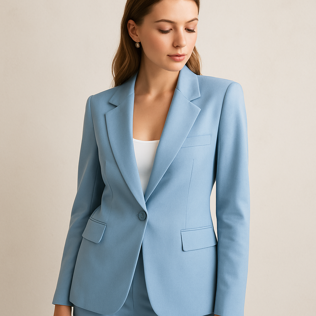 Celeste Blazer Set - sky blue suit