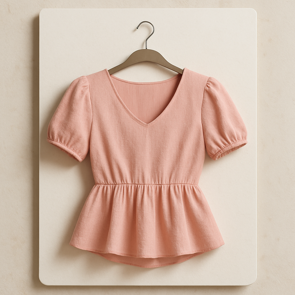Blush Peplum Top - pink peplum