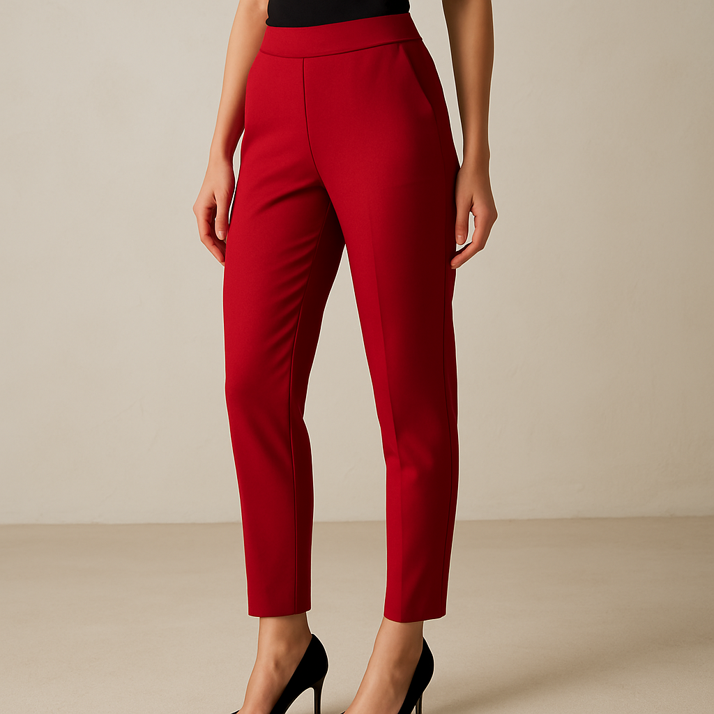Crimson Tapered Trousers - red tapered