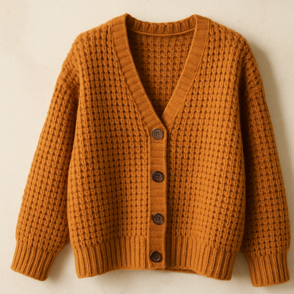 Amber Knit Cardigan - warm chunky knit