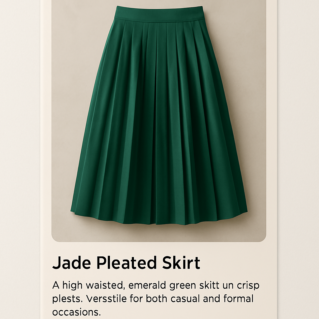 Jade Pleated Skirt - emerald green pleated