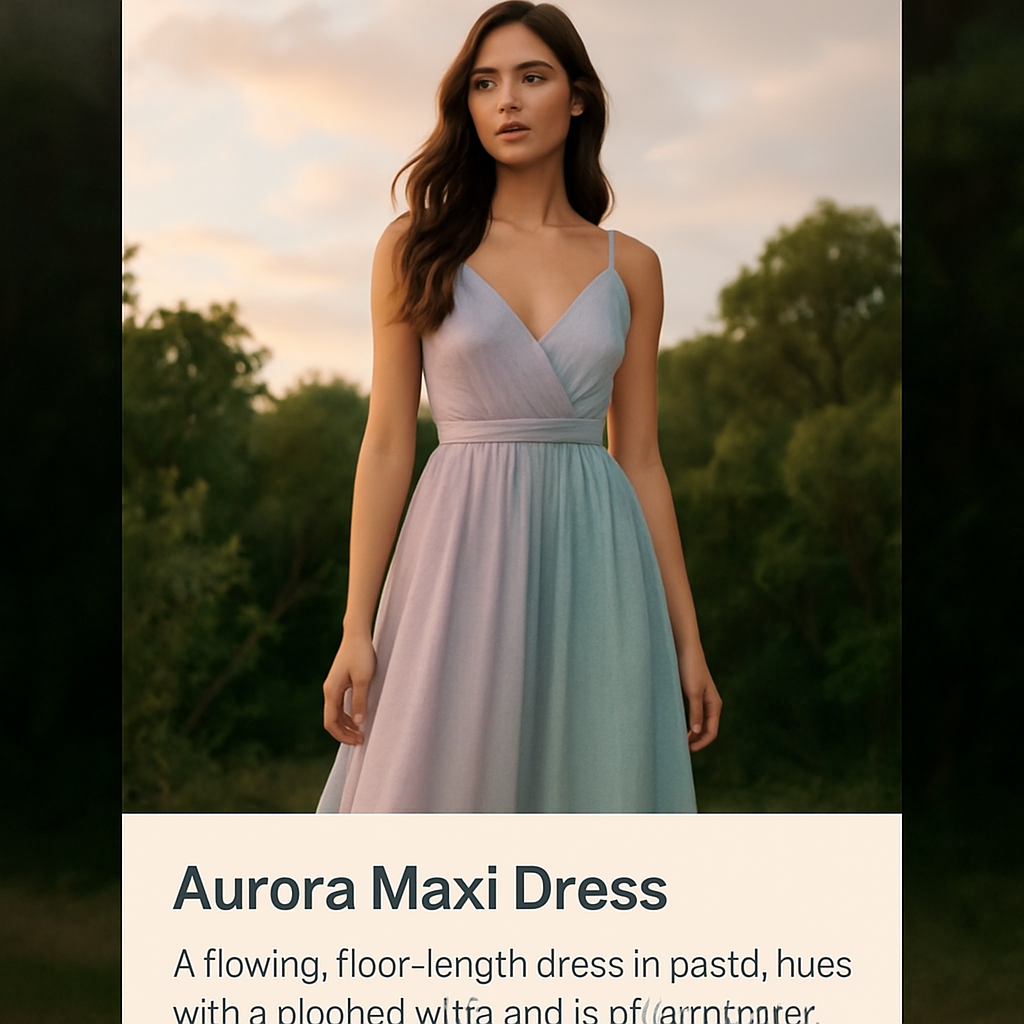 Aurora Maxi Dress - flowing pastel evening dress