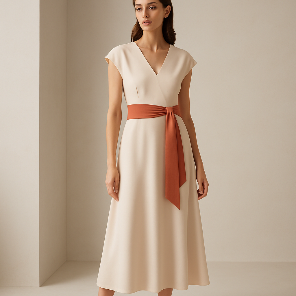 Fashion model in an elegant dress, premium style