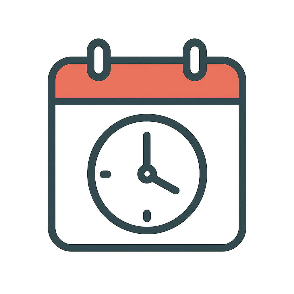 Calendar with deadline mark