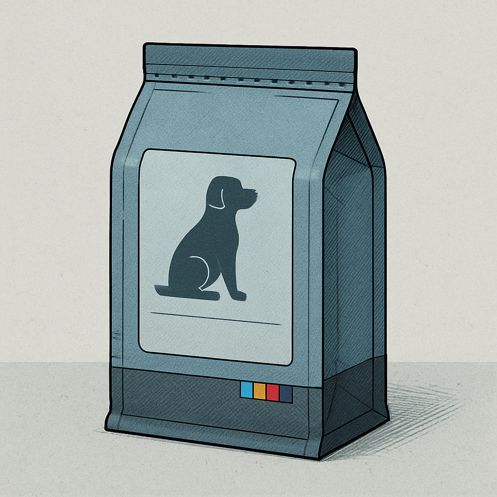 Pet food bag packaging