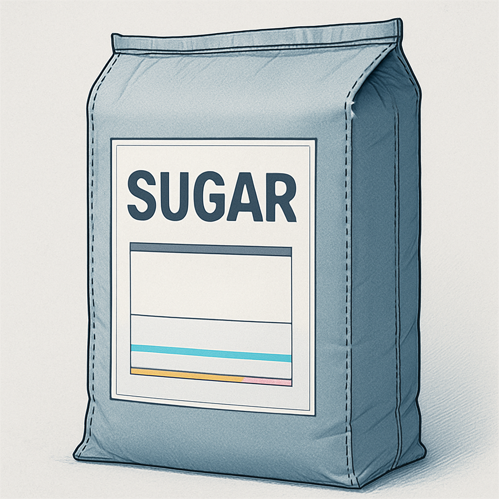 Printed sugar bag packaging