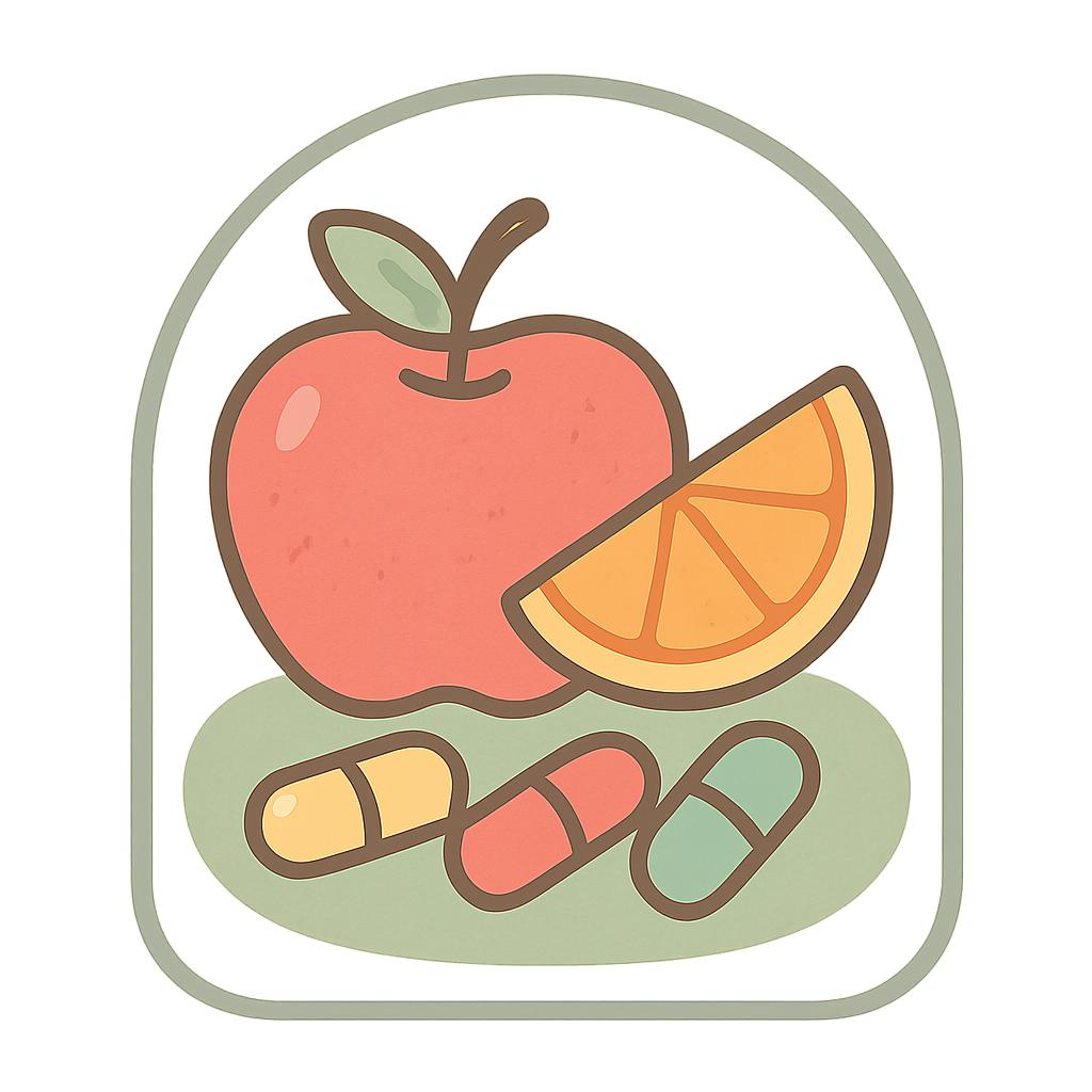 Sağlıklı beslenme ve vitaminler simgesi