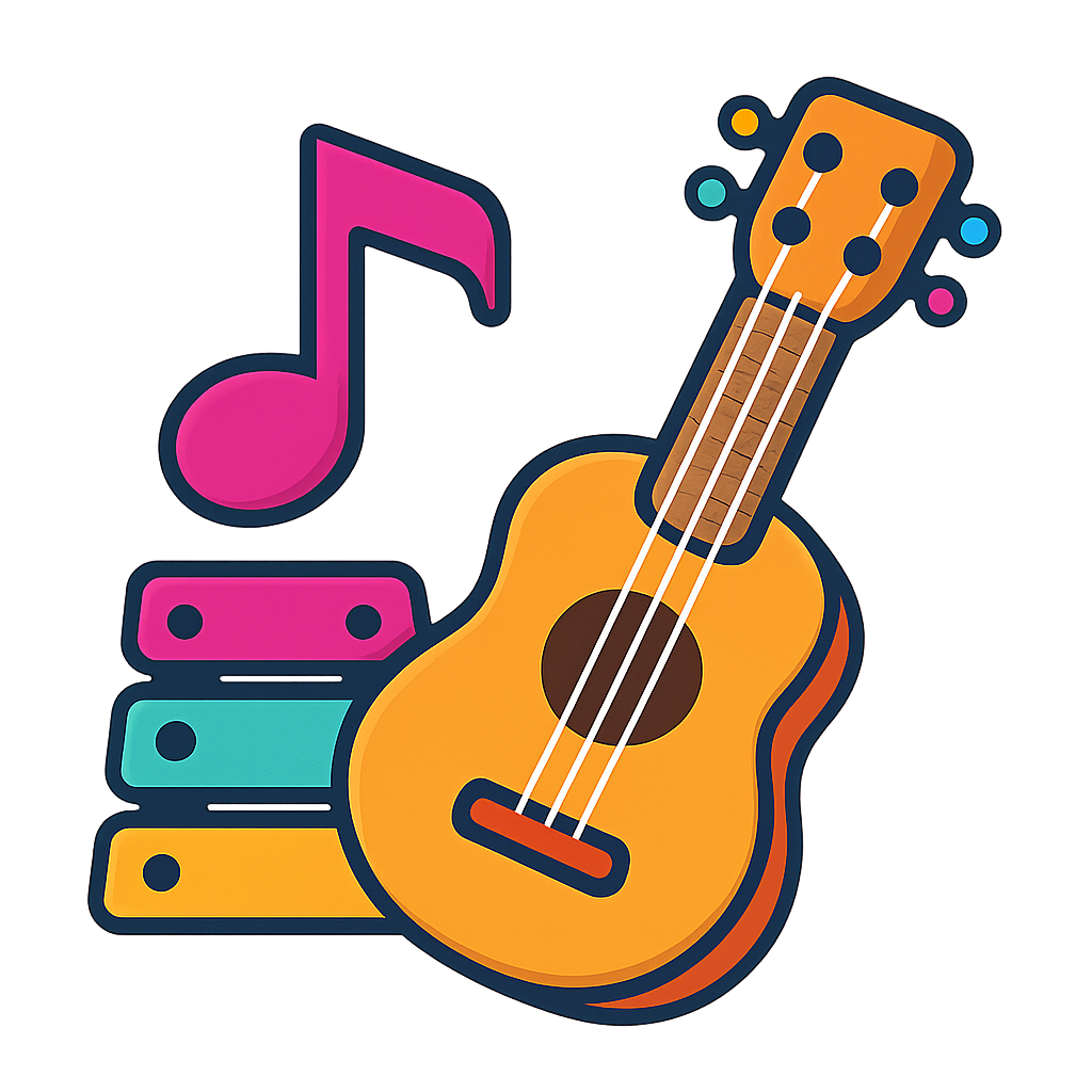 Müzik notası ve enstrüman simgesi